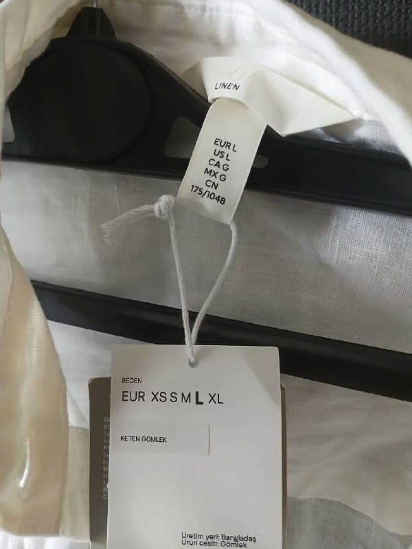 Новая льняная рубашка H&M размер L оверсайз 2