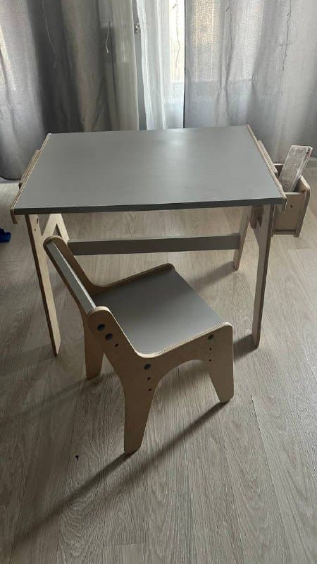Детский растущий стол со тулом и органайзером