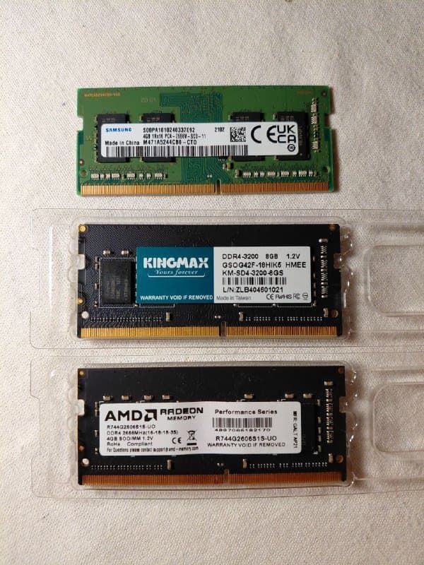 Оперативная память для ноутбука DDR4 8GB, 4GB