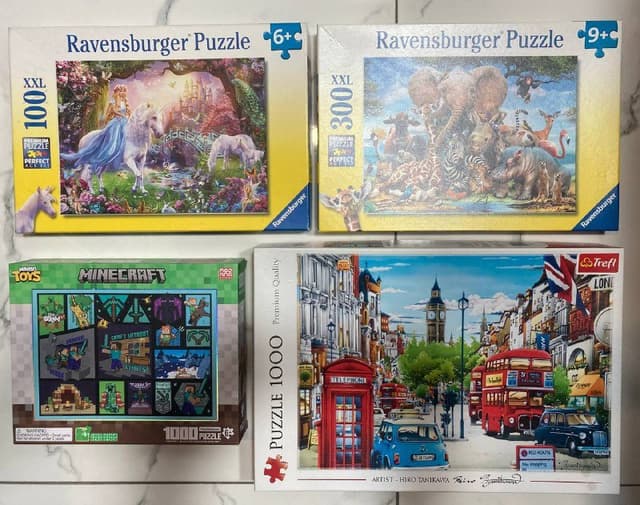 Пазлы Deffirent видов 100, 300, 1000 элементов