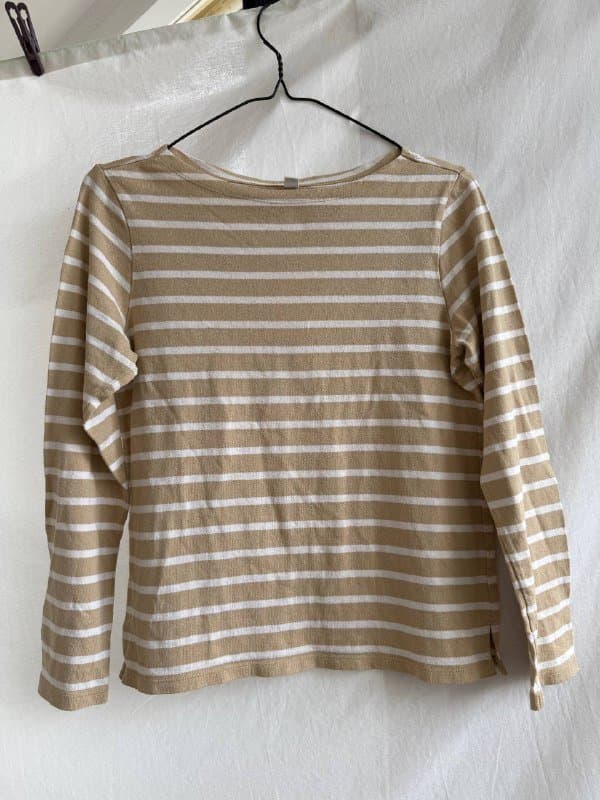 Полосатая хлопковая и светло-бордовая стрейчевая кофта 2 шт S-M 2