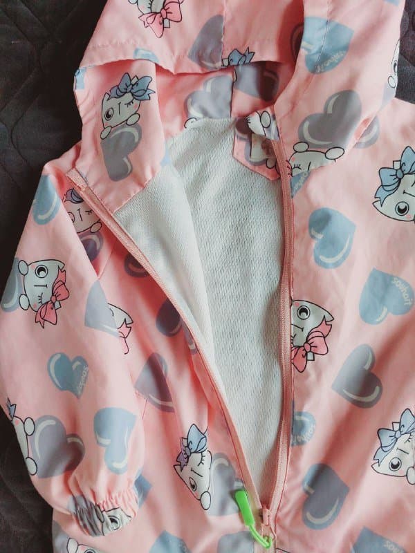 Ветровка лёгкая детская, куртка осенняя с принтом "кошечка"