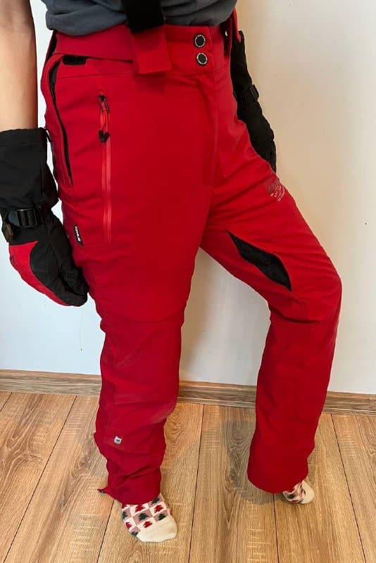 Женские горнолыжные штаны красные S 2