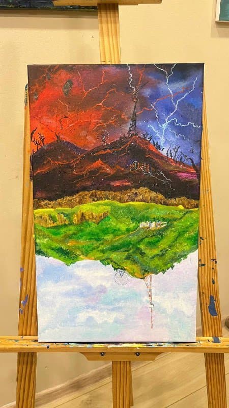 Картина Мтацминда акрил холст ручная работа 2