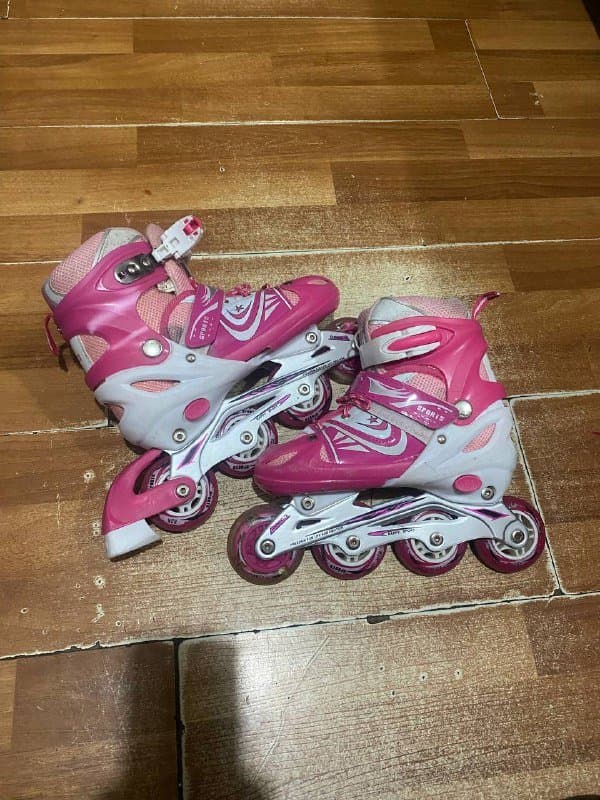 Детские роликовые коньки розовые 21 см
