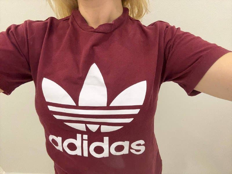 Футболка adidas бордовая XS-S-M 2