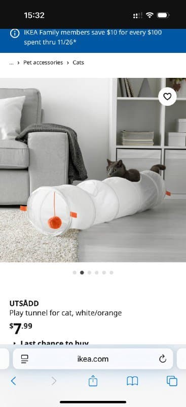 Тоннель для котов, большой лоток