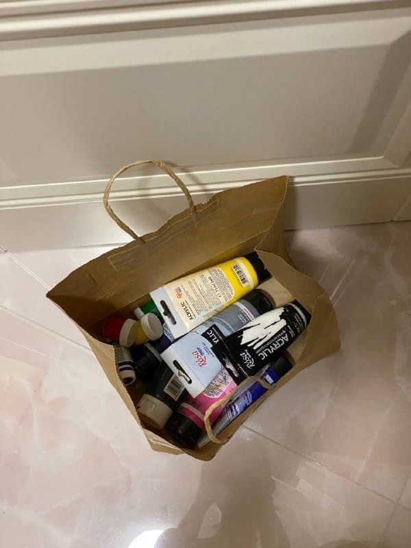 акриловые краски пакет, акрил-стирольный лак