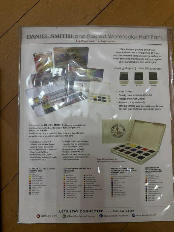 Набор семплов красок Daniel Smith 238 цветов 120л