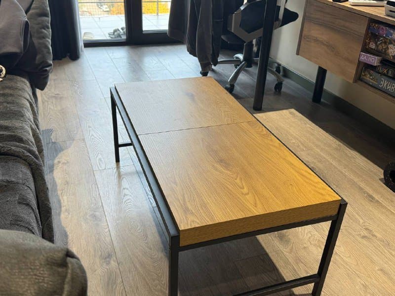 Кофейный столик JUSK с металлическим каркасом 3