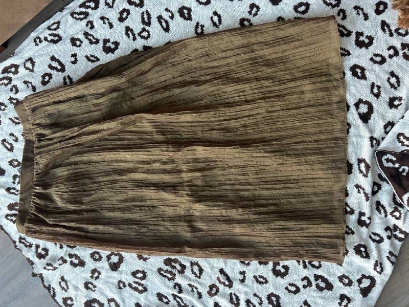 Юбка плиссе хаки оливковая Zara, размер M 3