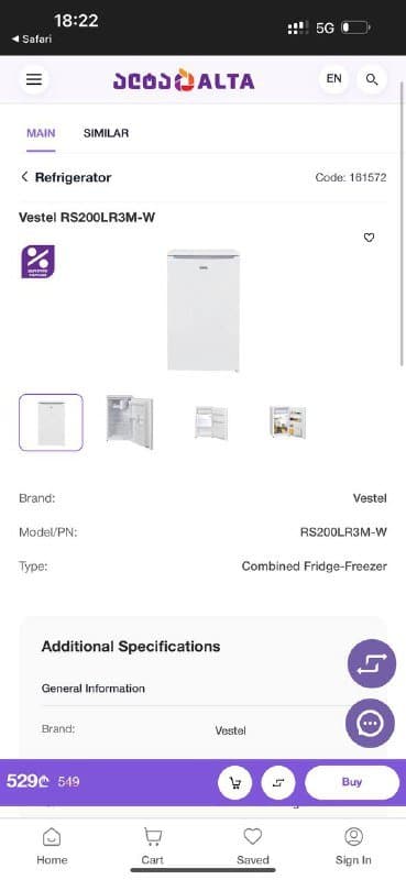 Холодильник Vestel RS200LR3M-W новый