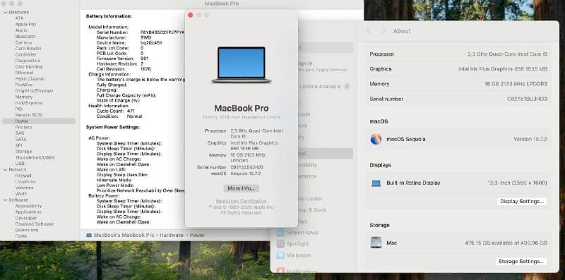 Macbook Pro 2018 i5 16/500GB 2
