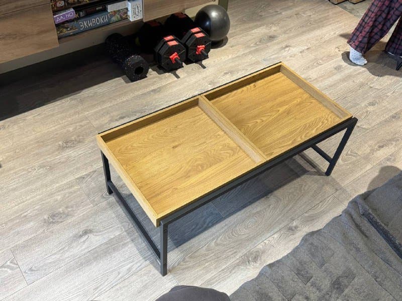 Кофейный столик JUSK с металлическим каркасом 2