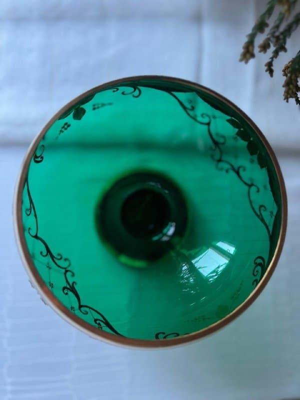 Фруктовница стеклянная с позолотой 3