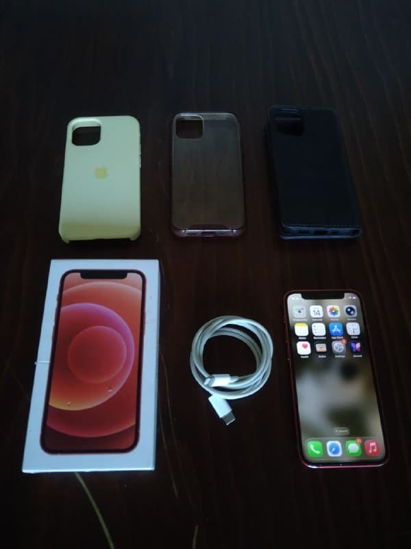 iphone 12 mini product red, чехлы, провод