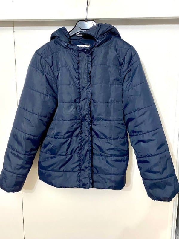 Женская куртка XS/S синяя с капюшоном