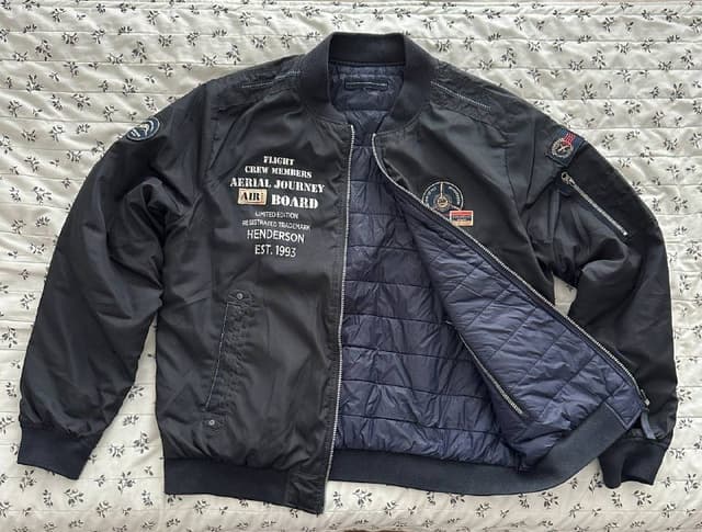 Мужская куртка-бомбер двусторонняя размер 56 XXL