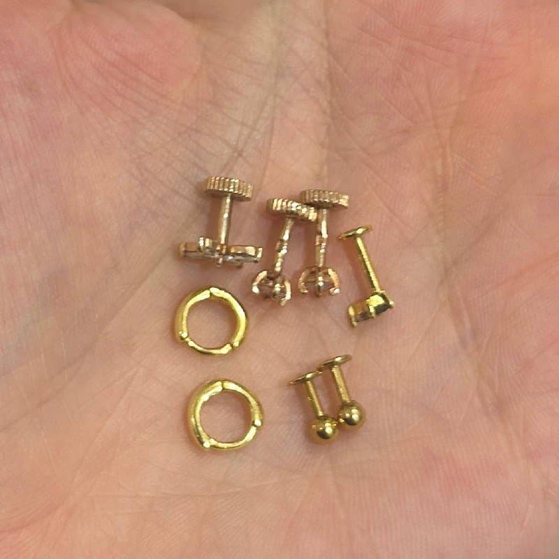 Пирсинг серебро 925 с фианитами 2