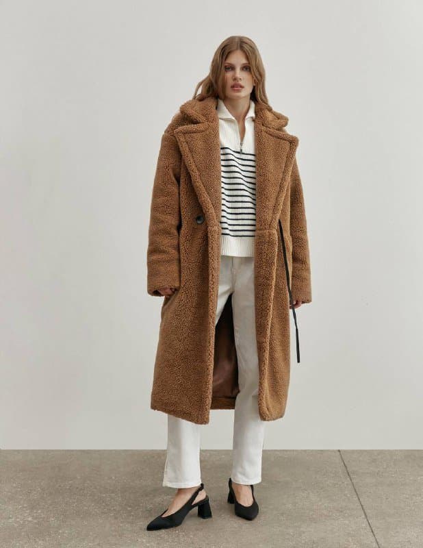 Шуба Teddy коричневая женская XS-M