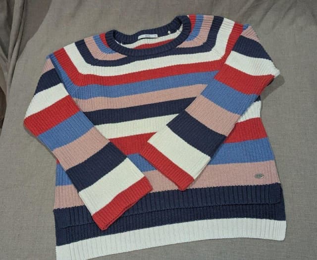 Свитеры женские полосатый цветной, салатовый, белый, серый