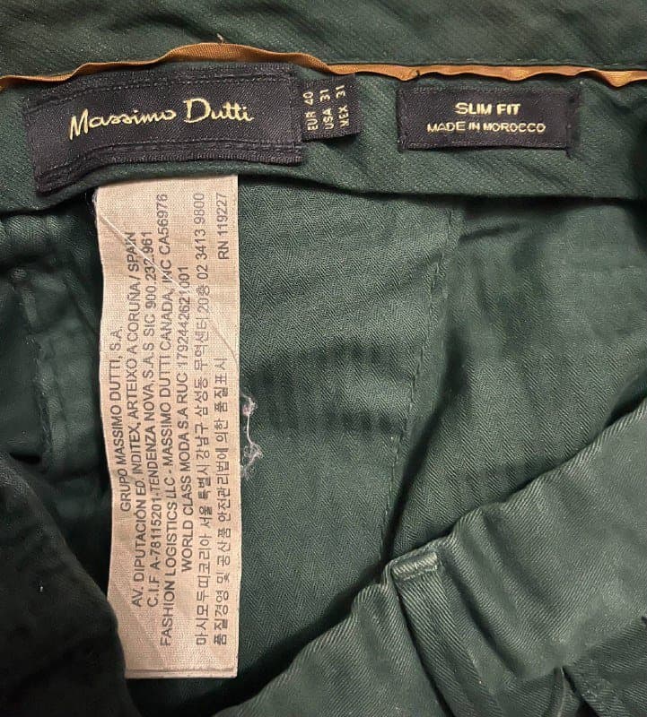 Штаны мужские Massimo Dutti slim fit размер 40 2