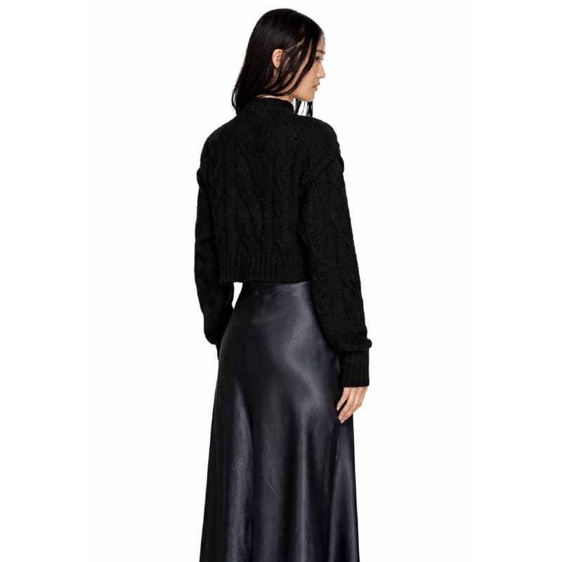 Черный свитер из альпаки, джинсовая юбка Paloma Wool 3