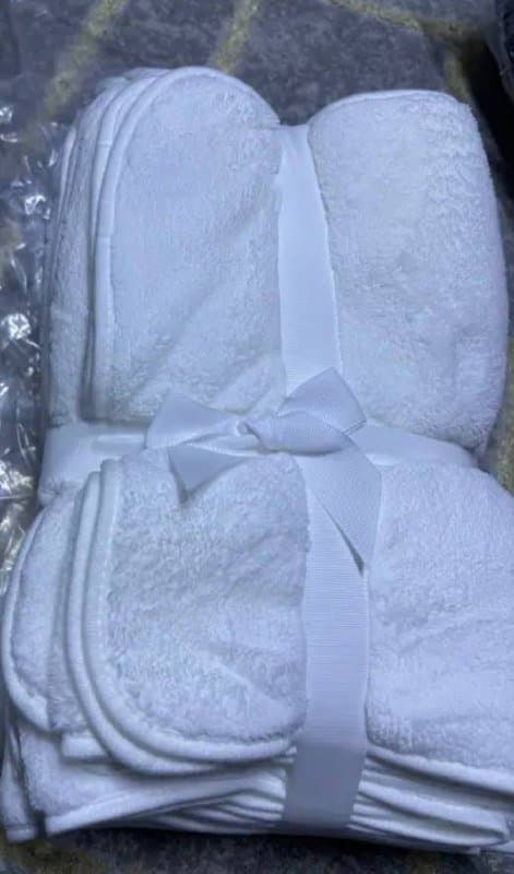 Белые полотенца из микрофибры 6 шт