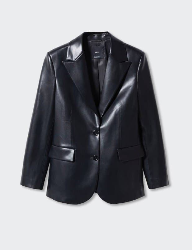 Пиджак из эко-кожи Mango женский