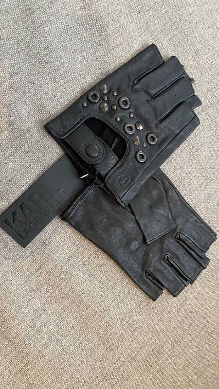Кожаные перчатки Karl Lagerfeld размер M/L