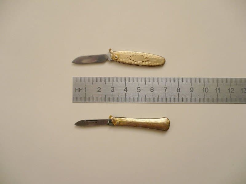 латунный брелок с ножом 3