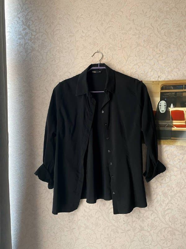 Рубашка белая классическая, юбка макси, черная рубашка, песочная рубашка, полосатая рубашка, розовая рубашка, кроп пиджак 3