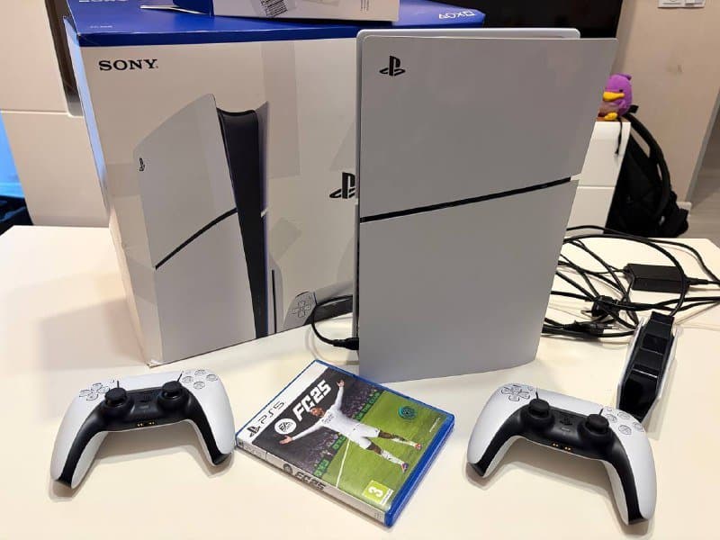 ps5 slim digital edition, полный комплект