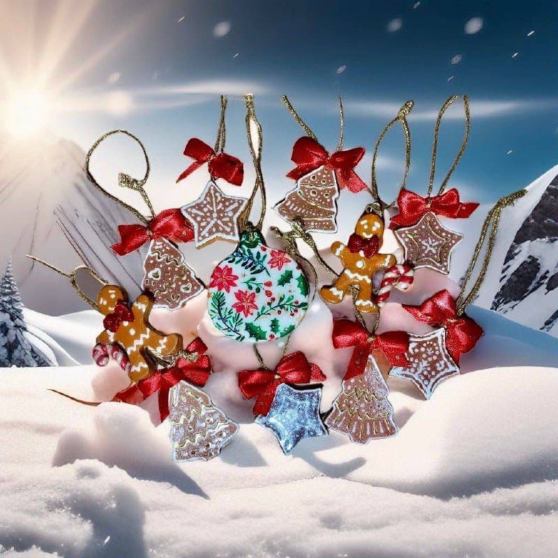 Ручные ёлочные игрушки конфеты и пряники 2