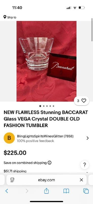 Стаканы для виски Baccarat, 2 шт. в коробке