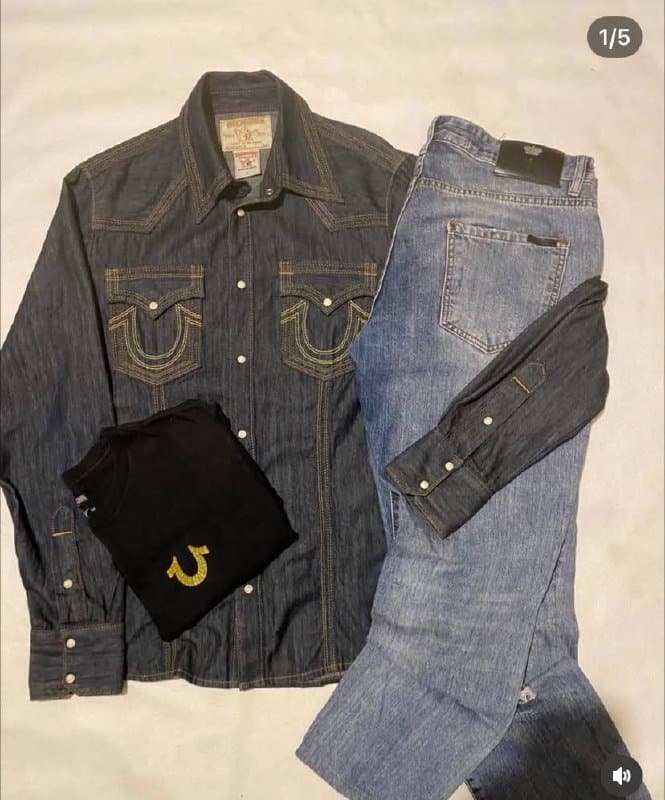 Сорочка True Religion, Майка True Religion, Джинсы Dolce Gabbana