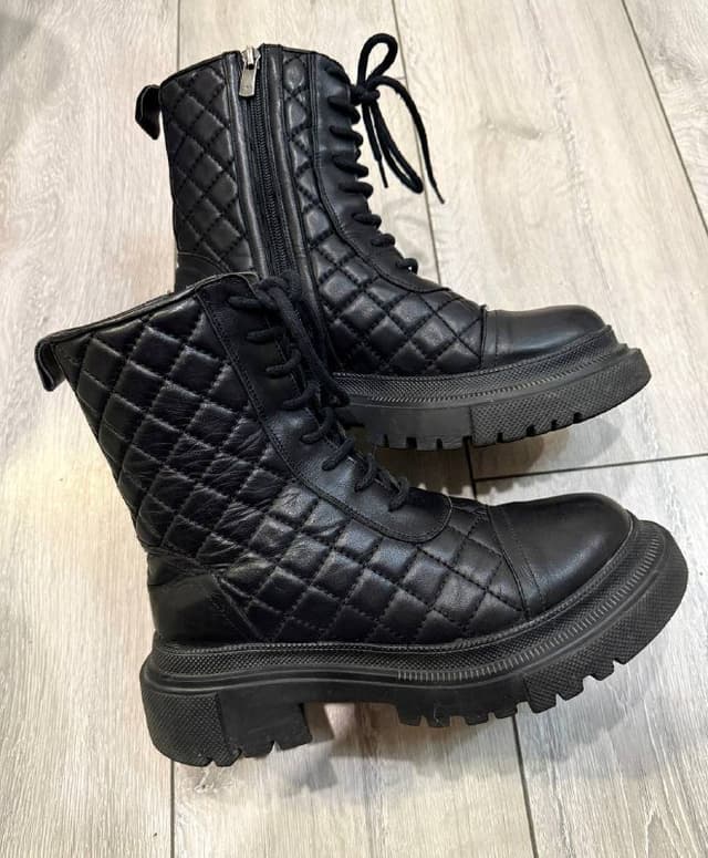 Женские кожаные ботинки, размер 38