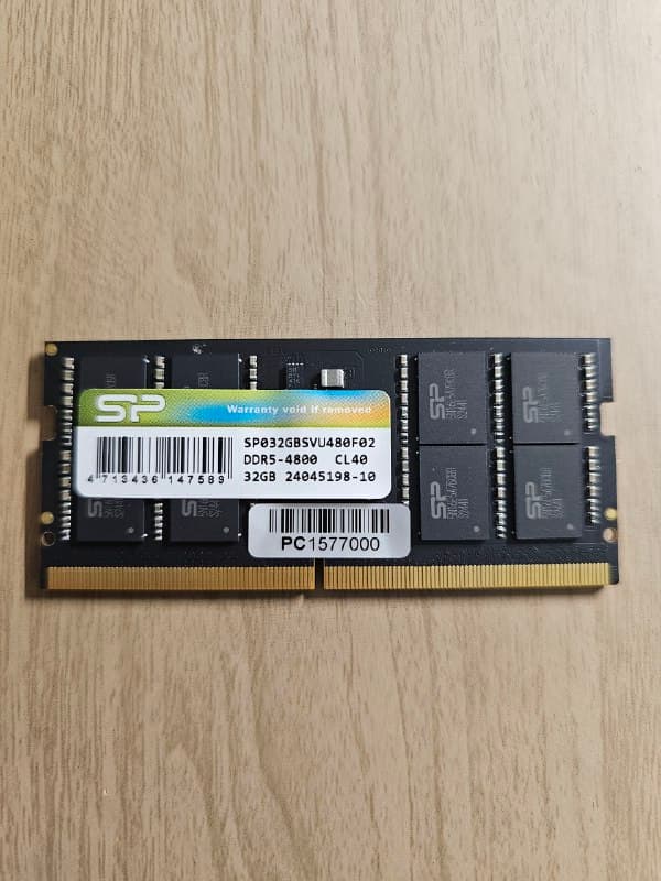 Ноутбук Dell Latitude 3410, планка памяти SP Silicon Power 32GB DDR5 4