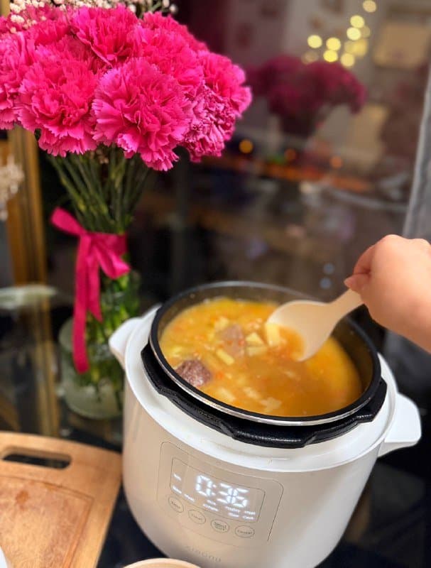 Мультиварка-скороварка с двумя чашами и лопаточками 5