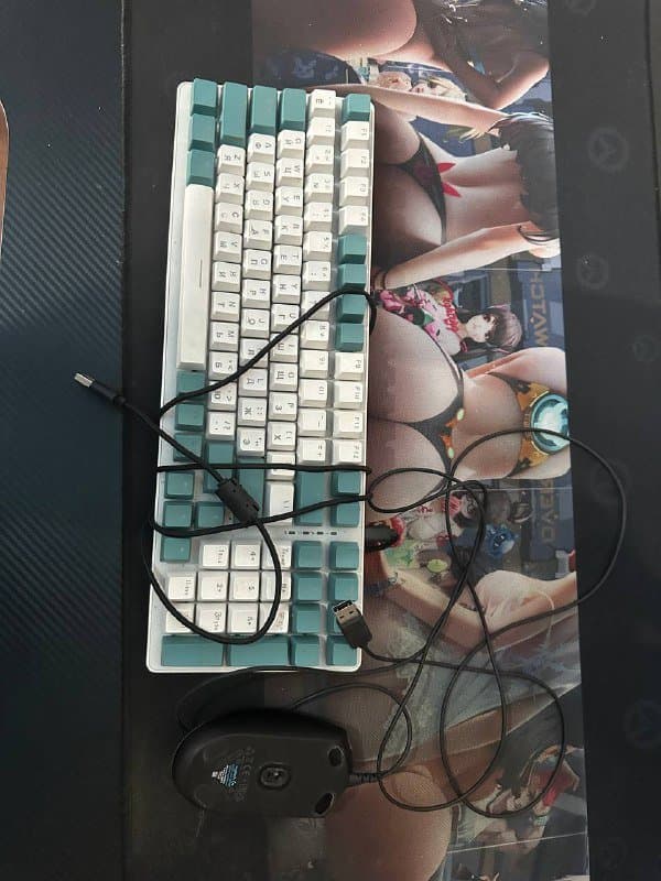 Механическая клавиатура, коврик, мышка Logitech G102 1