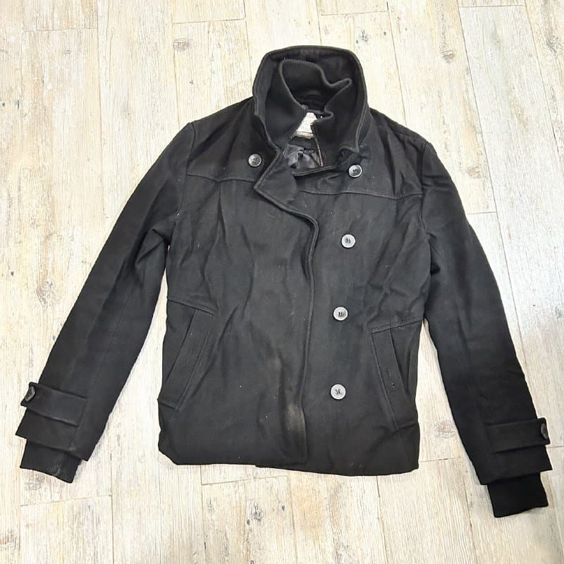 Мужское черное пальто размер М-L