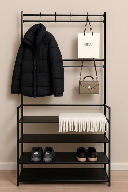 Вешалка с обувницей для прихожей 170x80