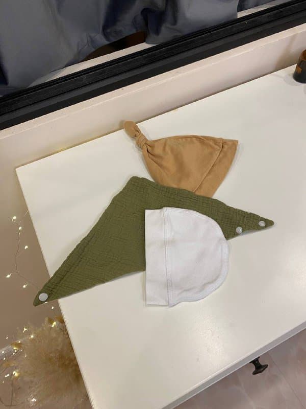 пакет детской одежды до 75 см: бодики, слипы, штанишки, свитшот, шапочки, лонгслив 4