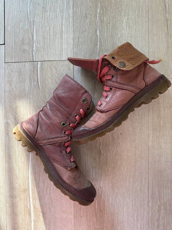 Ботинки кеды берцы Palladium baggi из натуральной кожи 7