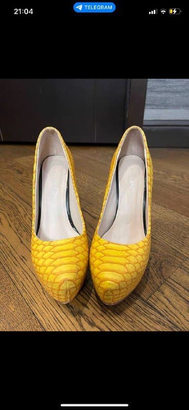 Желтые туфли размер 37, Светлые туфли размер 37 новые