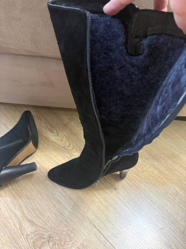 Новые сапоги размер 38 натуральная замша с мехом 3