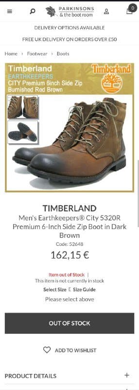Ботинки Timberland Earthkeepers 5320R размер 45 3