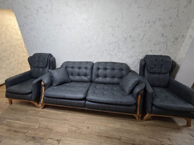 Диван раскладной и 2 кресла Алкантара