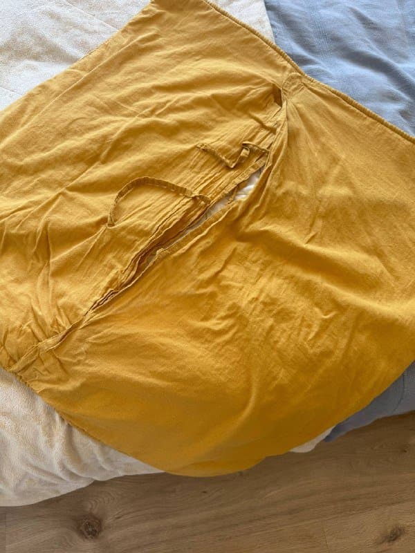 Чехол для диванной подушки 65х65 см горчичный 2