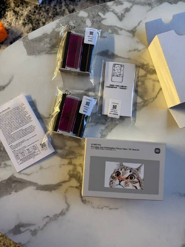 Бумага для принтера Xiaomi, 1 пачка и 2 рибона 2